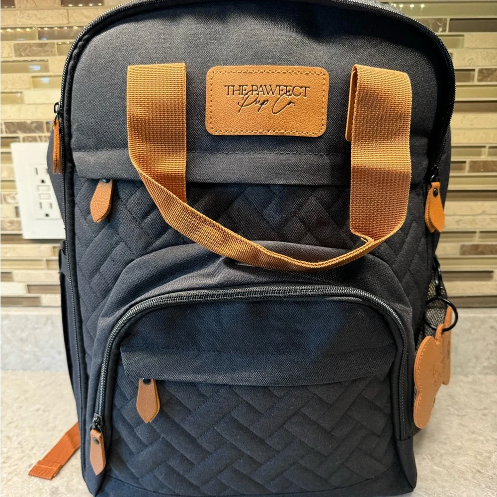 The Pawfect Pooch Carrier Backpack - Black and Tan